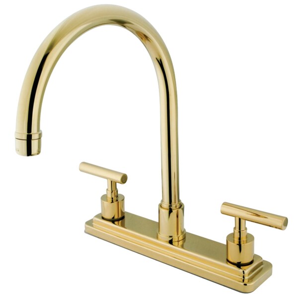 KS8792CMLLS Manhattan Centerset Kitchen Faucet, Polished Brass